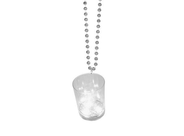 LED Shotteglass med kjede - 4 farger 4 Shotteglass i plast med LED lys 