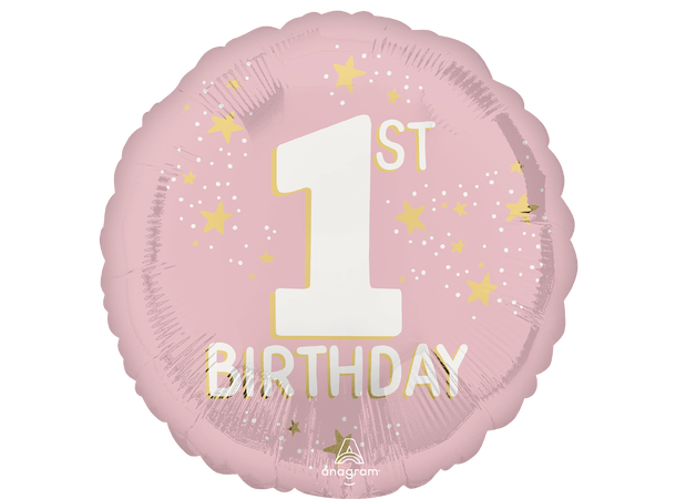 Little Miss Onederful - 1ST Birthday 1 Folieballong - Rund - 18" (43cm) 