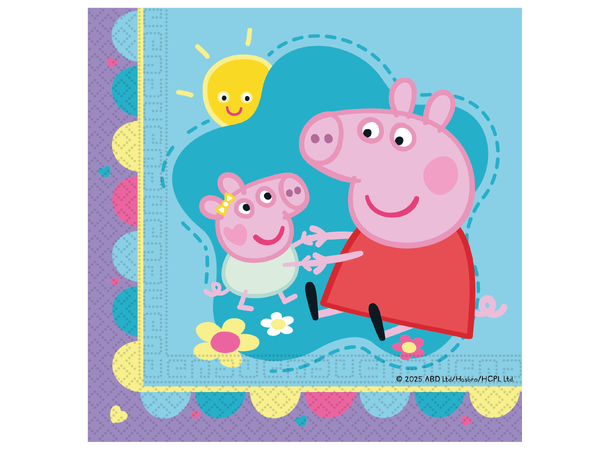 Peppa Pig Made With Love 20 Tolags papirservietter - 33x33cm 