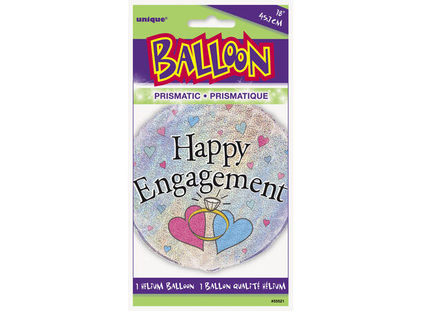 Prismatisk Happy Engagement 1 Folieballong - 46cm(18")