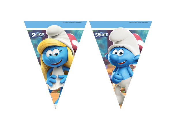 The Smurfs 1 FSC - Papir flaggbanner (9 flagg) 