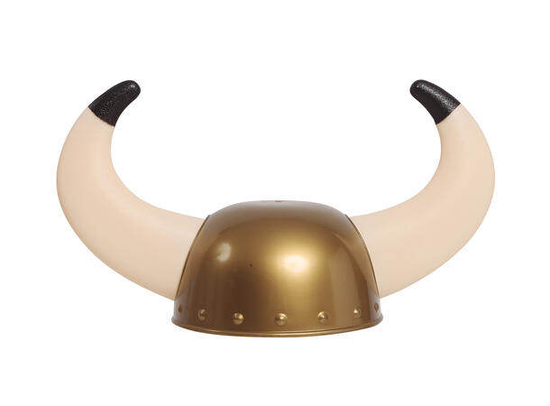 Vikinghjelm med horn 1 Hjelm i plast til voksen 