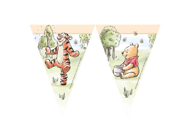 Winnie The Pooh Loves Nature 1 FSC - Papir flaggbanner (9 flagg) 