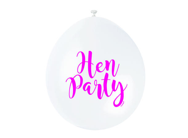 "Hen Party" - 2 farger assotert 10 Gummiballonger - 25cm (10")