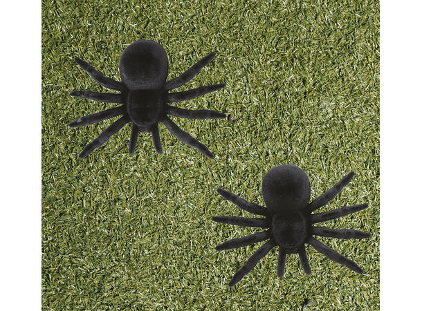 2 Eddekopper - sort 2 Edderkopper i PVC - 10cm 