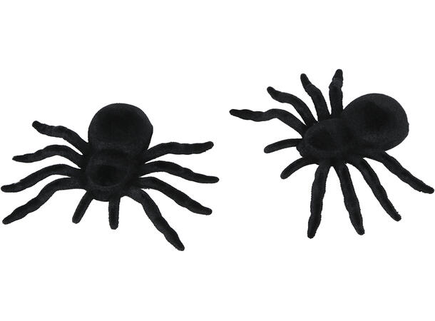 2 Eddekopper - sort 2 Edderkopper i PVC - 10cm 