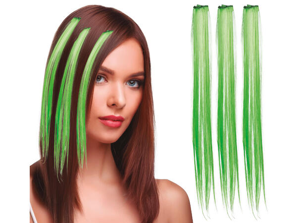 3 Hairextesion - Grønn 3 Hairekstesions - 50cm 
