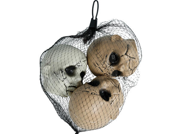 3 Skumle dukkehoder 3 Dekorasjoner i PVC - 10cm 