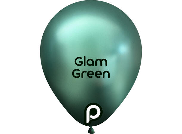5R - Glam TM Green 100 Gummiballonger - 13cm (5")