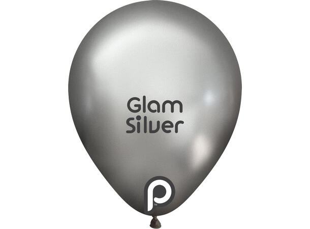 5R - Glam TM Silver 100 Gummiballonger - 13cm (5")