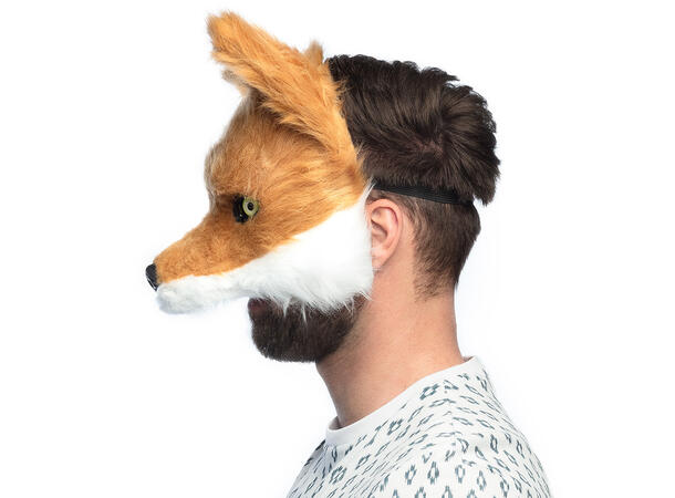 Ansiksmaske - Revehode 1 Maske i plysj - Onesize 