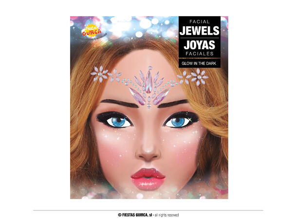 Ansikts- og fingerkystaller - Rosa 1 Sett smykker i selvklebende harpiks 