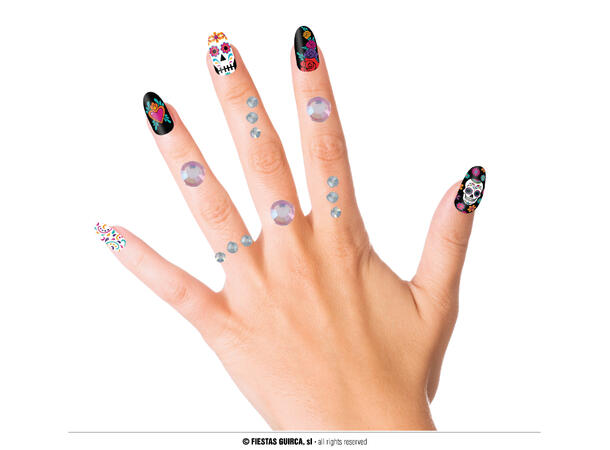 Ansikts- og fingerkystaller - Rosa 1 Sett smykker i selvklebende harpiks 