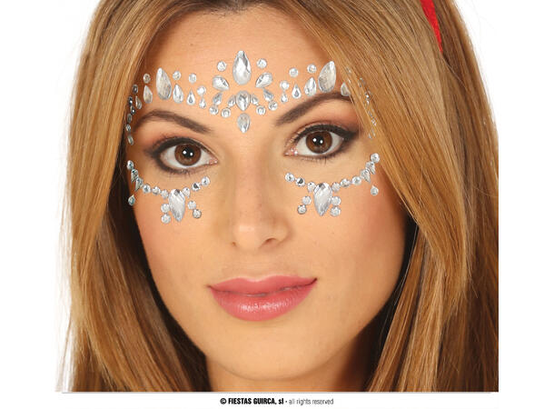 Ansiktskystaller - Sølv 1 Sett smykker i selvklebende harpiks 