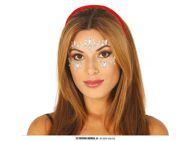 Ansiktskystaller - Sølv 1 Sett smykker i selvklebende harpiks 