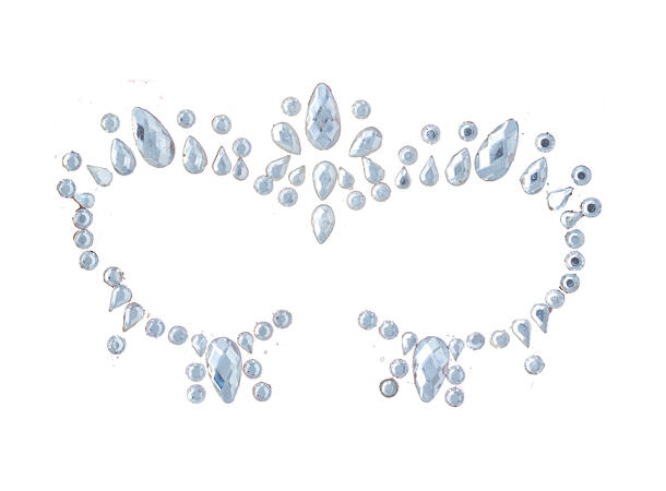 Ansiktskystaller - Sølv 1 Sett smykker i selvklebende harpiks 