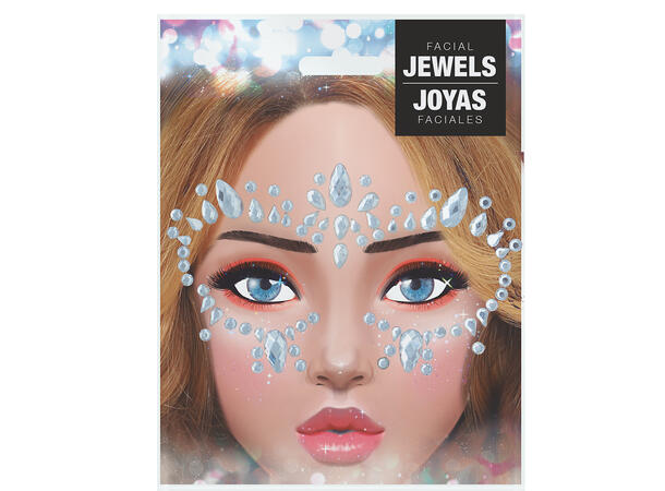Ansiktskystaller - Sølv 1 Sett smykker i selvklebende harpiks 