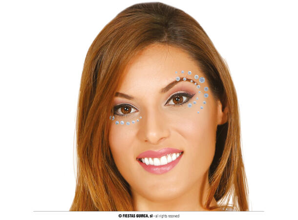 Ansiktskystaller - Sølv 1 Sett smykker i selvklebende harpiks 