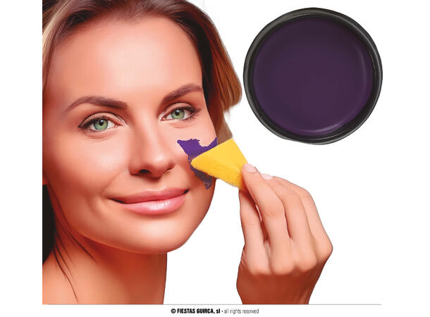 Ansiktssminke med svamp - Lilla 1 Boks sminke - 9g 