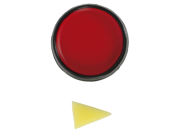 Ansiktssminke med svamp - Rød 1 Boks sminke - 9g 