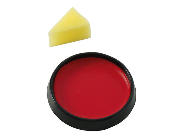Ansiktssminke med svamp - Rød 1 Boks sminke - 9g 