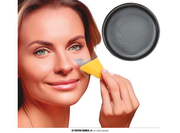 Ansiktssminke med svamp - Sølv 1 Boks sminke - 9g 