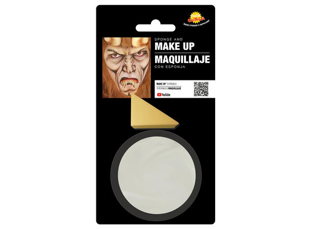 Ansiktssminke med svamp - Sølv 1 Boks sminke - 9g 