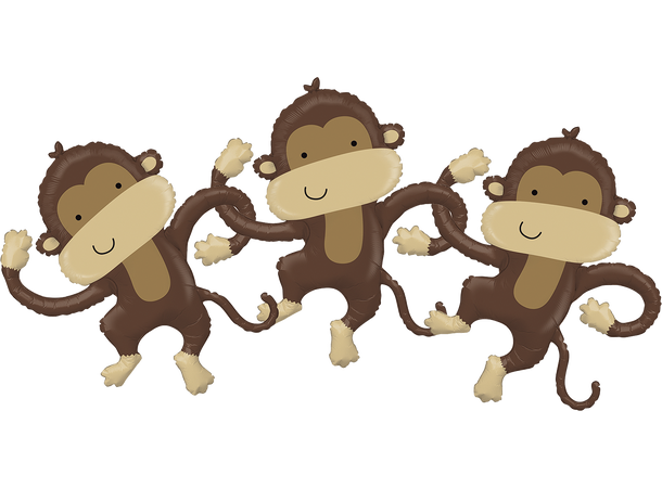 Apekatt 1 Folieballong med form - (77x85 cm) 