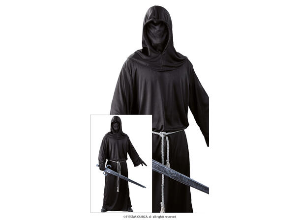 Assasin - Sort munk 1 Herrekostyme - str 52-54 (L) 