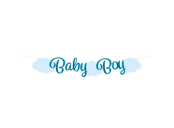 Baby Boy 1 Bokstavbanner i papir - 2m 