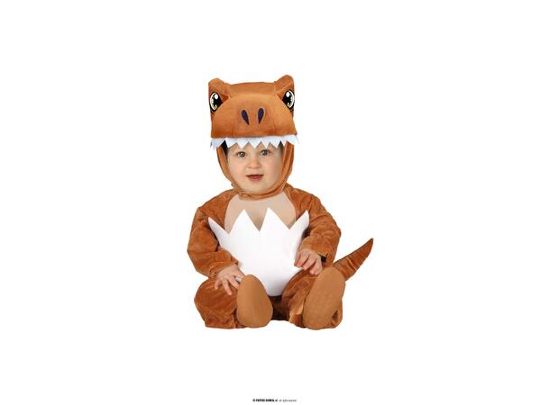 Baby Dinosaur - Brun 1 Babykostyme til gutt - Str 12-18 Mnd 