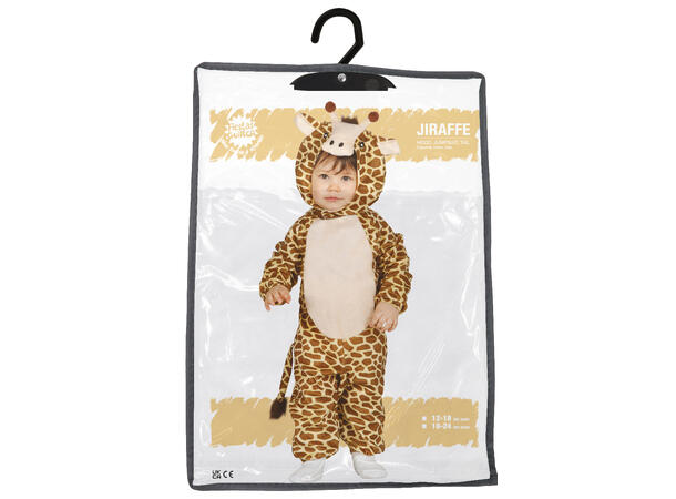 Baby Giraff - Gul/brun 1 Babykostyme - Str 18-24 Mnd 