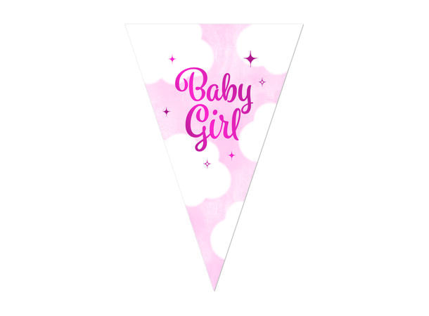 Baby Girl 1 Flaggbanner i papir - 10m (20x30cm) 