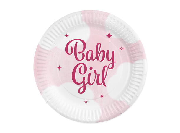 Baby Girl 8 Tallerkener i papp _ 23cm 