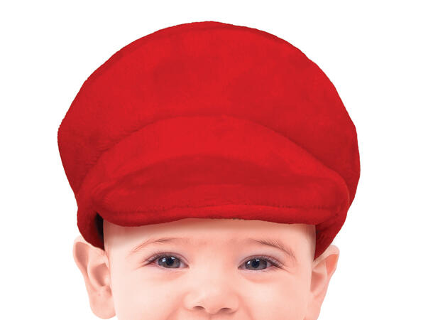 Baby Italiensk rørlegger - rød/blå 1 Babykostyme til gutt - Str 12-18 Mnd 