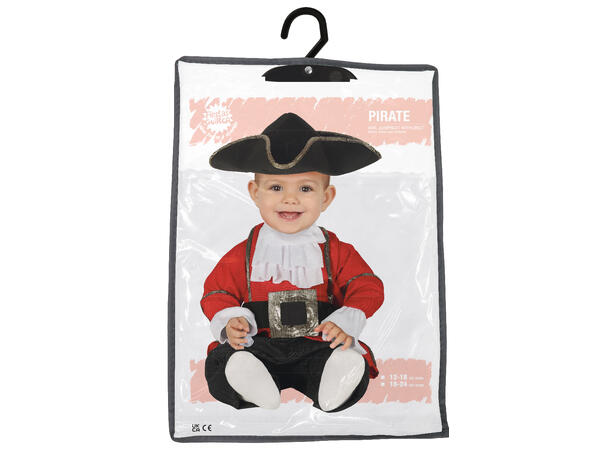 Baby Sjørøver 1 Babykostyme til gutt - Str 12-18 Mnd 