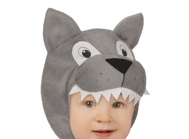 Baby Ulv - Grå 1 Babykostyme - Str 2-3 År 