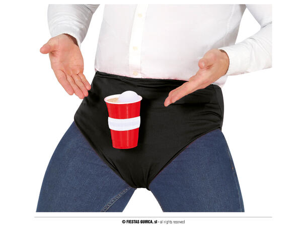 Beerpong - Truse med holder 1 Truse m/holder, kopp og ball 