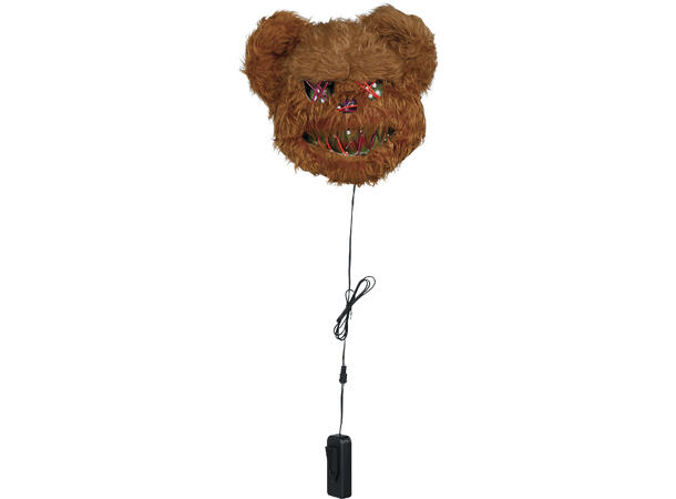 Bjørnemaske med lys og hår 1 Maske i PVC 