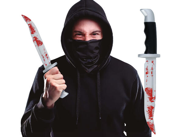 Blodig machete 1 Våpen i PVC - 33cm 