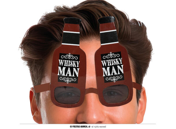 Briller - Flasker "Whisky Man" 1 par briller i plast 