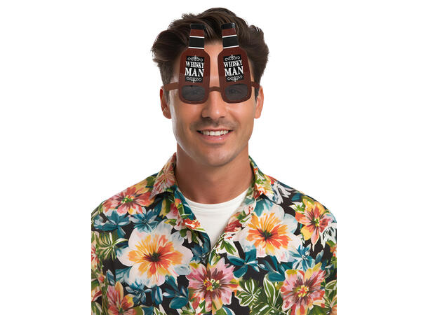 Briller - Flasker "Whisky Man" 1 par briller i plast 