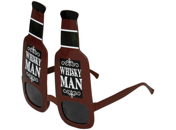 Briller - Flasker "Whisky Man" 1 par briller i plast 