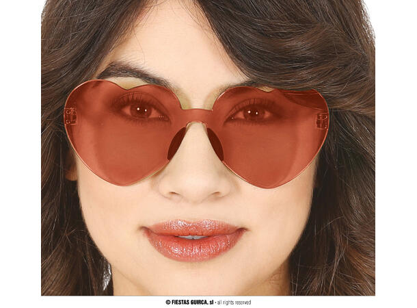 Briller - Røde hjerter 1 par briller i plast 