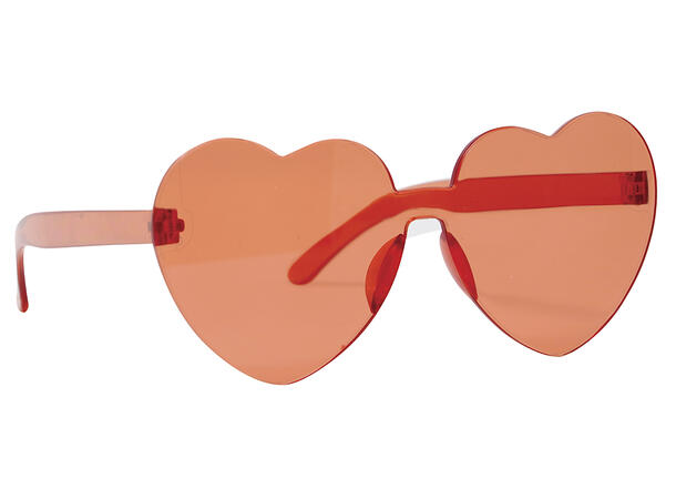 Briller - Røde hjerter 1 par briller i plast 