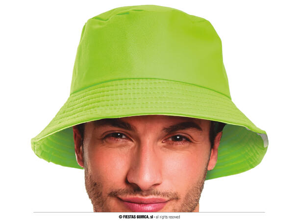 Bøttehatt - Neon Grønn 1 Hatt i polyester til voksen - Onesize 