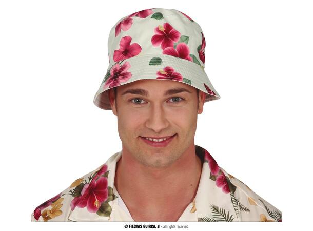 Bøttehatt - Sommerblomster - Rosa/Hvit 1 Hatt i polyester til voksen 