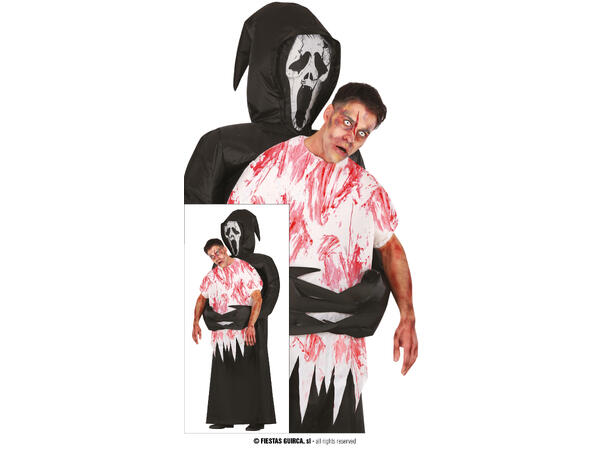 Carry me kostyme - Skrik m/død mann 1 Oppblåsbart kostyme - str 52-54 (L) 