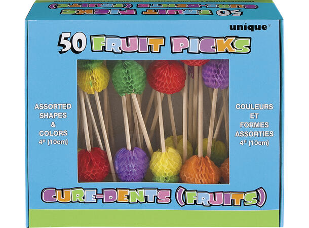 Cocktailpinner - Tropisk Frukt 50 Cocktailpinner i boks