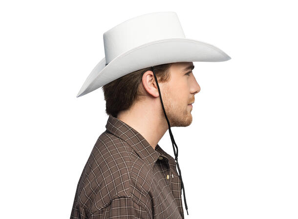 Cowboyhatt - Wyatt - Hvit 1 Hatt til voksen - Onesize 
